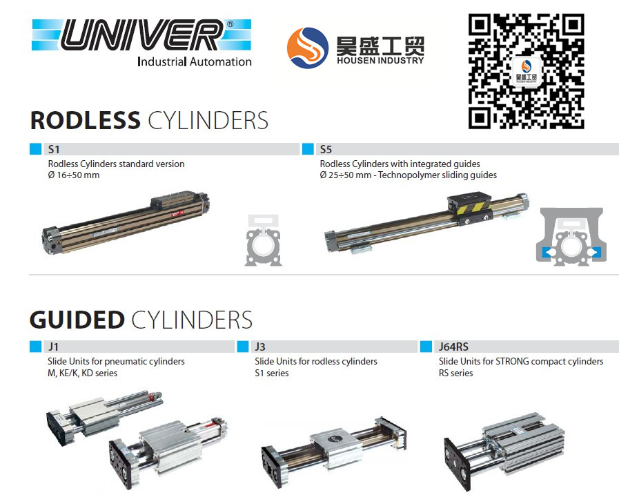 UNIVER气缸，UNIVER夹紧气缸，UNIVER，UNIVER电磁阀